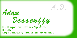 adam dessewffy business card